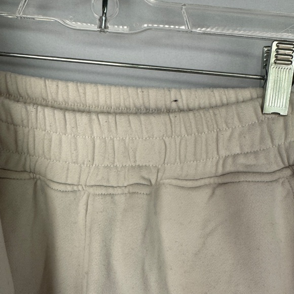 America Eagle Women Cream Sweatsuit Hoodie and Sweatpants Navy Logos Size XS - Picture 3 of 9